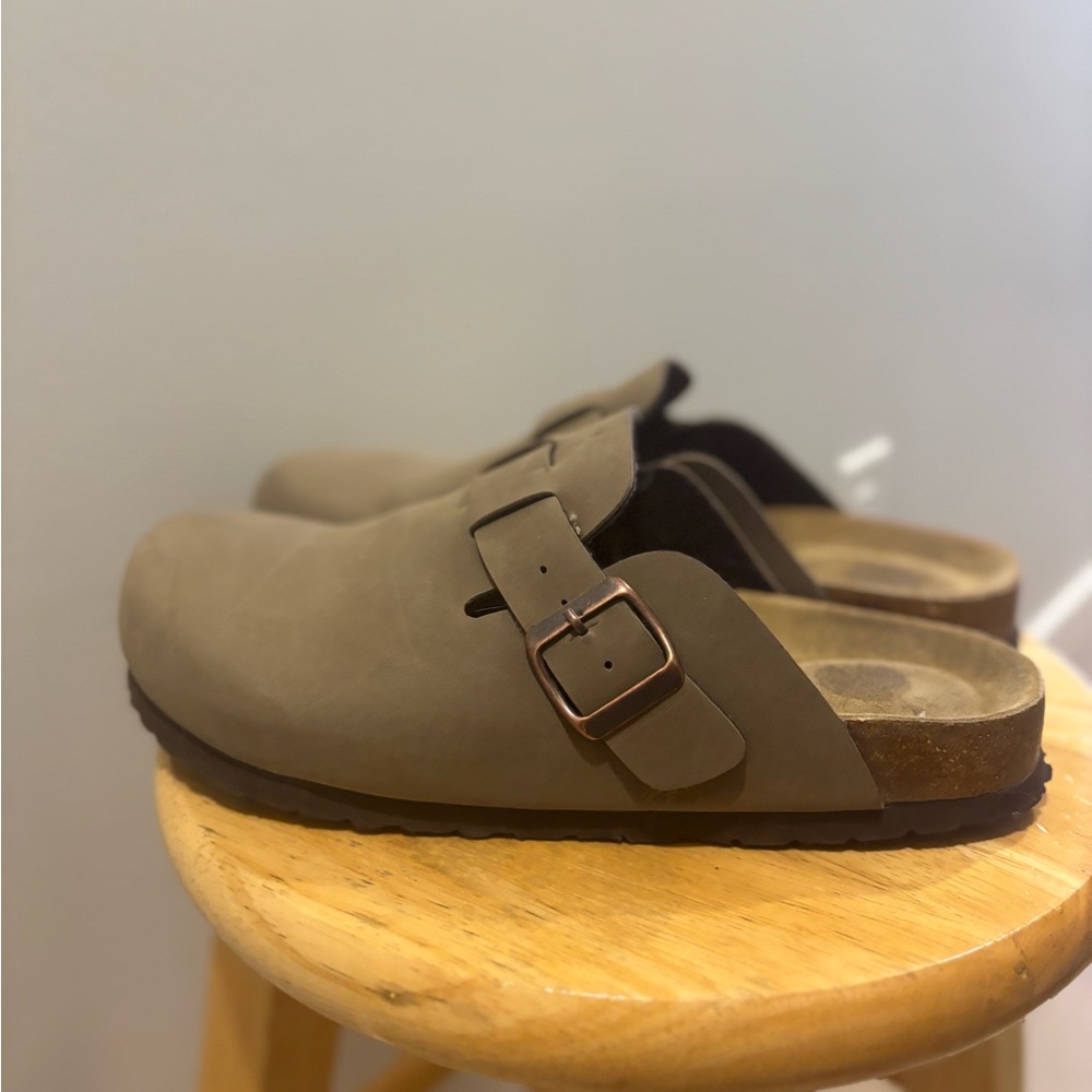 Brown Clogs with Buckle